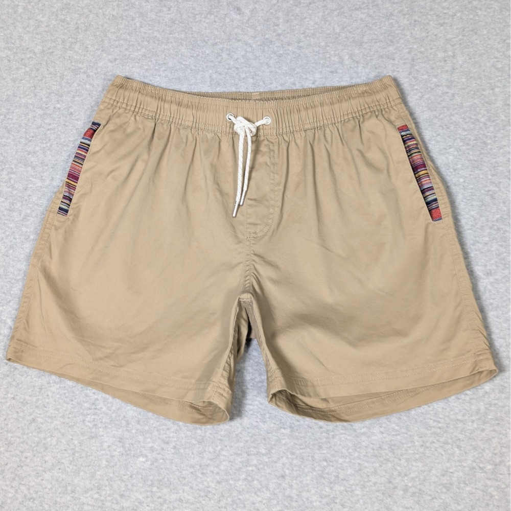 Wowie Sapien Short Mens Medium 4.5" Khaki Stretch Drawstring